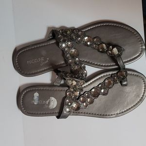 Bejeweled strappy flat sandals